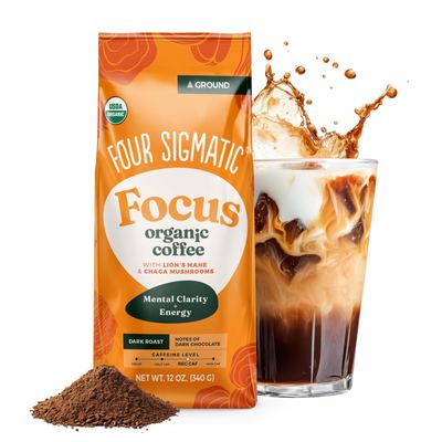 Four Sigmatic ground mushroom coffee bag, real coffee for a cafetiere or filter